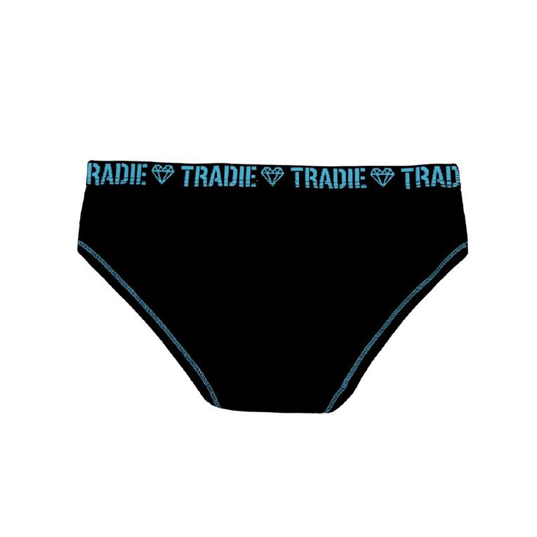 Tradie Girls' Boyleg Briefs 3 Pack, Black W26 RHYTHM, hi-res