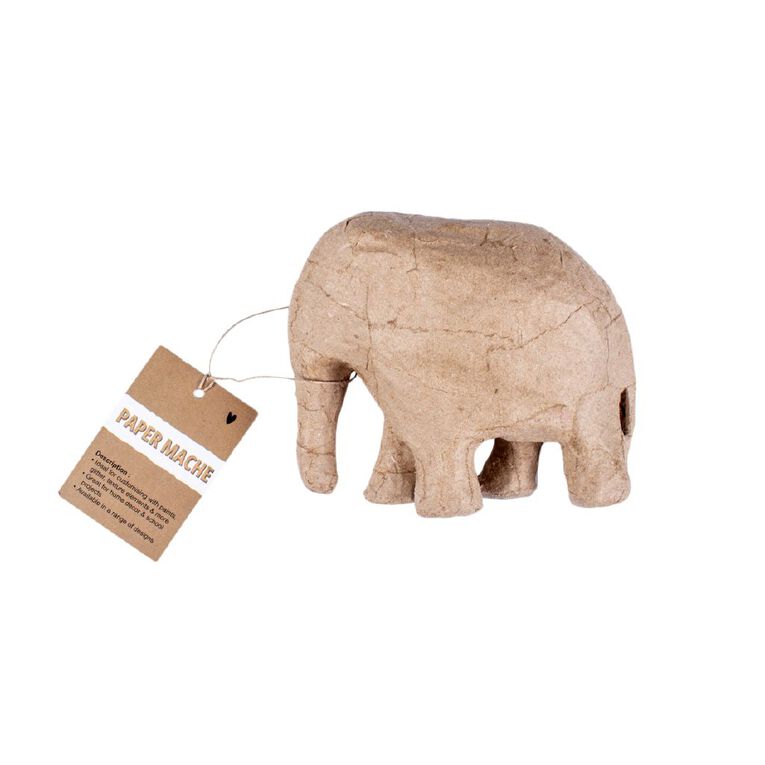 Paper Mache Elephant Big 1pc Little Bird, , hi-res