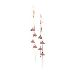 H&H Pink Flower Drop Earrings 1 Pair