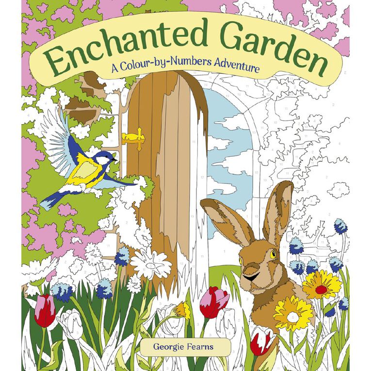 Enchanted Garden: A Colour By Numbers Adventure by Georgie Fearns, , hi-res
