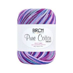 Birch Cotton Print 4Ply Worsted 100% Cotton 65G Primary Burst