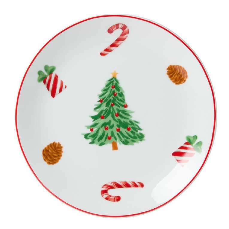 Wonderland Home Merry Christmas Side Plates 4 Pack Set Assorted, , hi-res