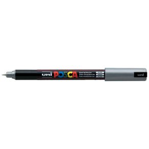 Uni Posca Marker 0.7mm Ultra-Fine Pin Tip Silver Grey