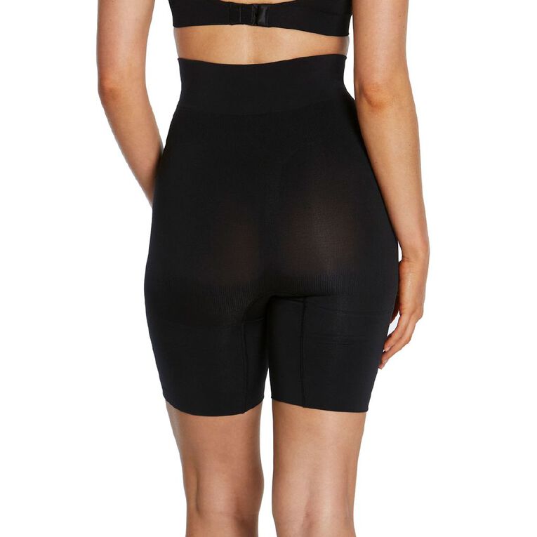 Clio Hi Waist Thigh Shaper, Black, hi-res