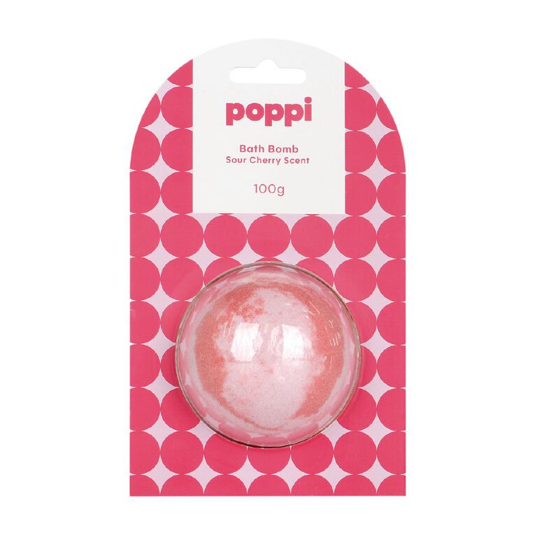 Poppi Bath Bomb Sour Cherry 100g 100g, , hi-res