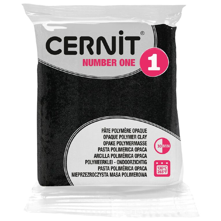Cernit Polymer Clay No1 56g Black Black, , hi-res