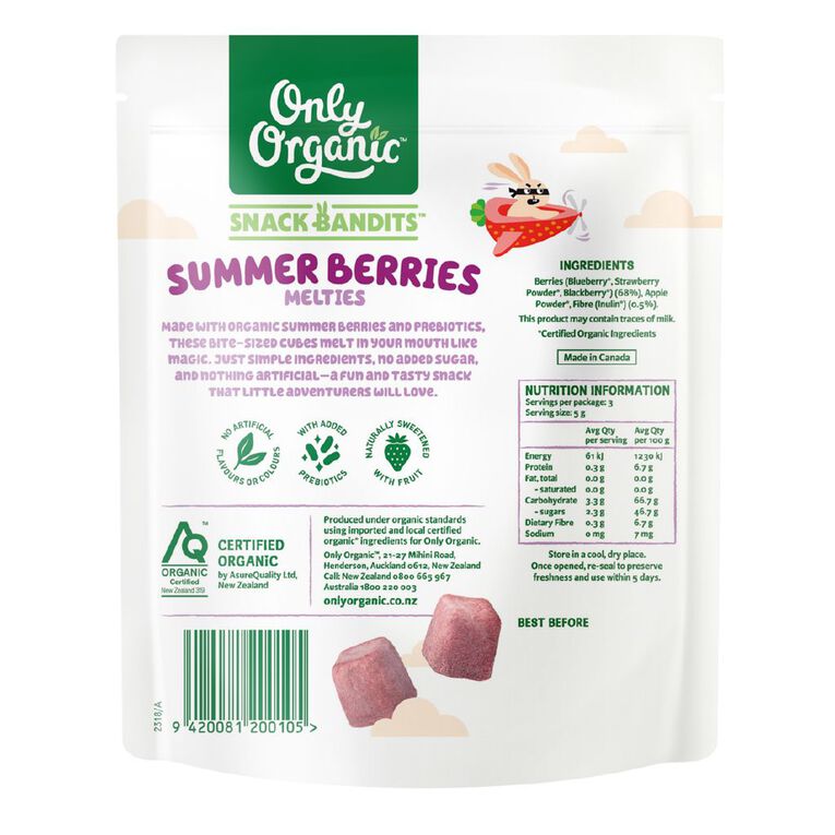 Only Organic Summer Berries Melties 15g, , hi-res