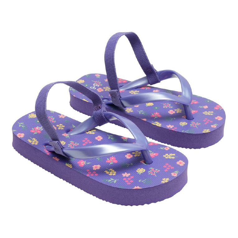 Young Original Junior Kids' Printed Jandals, Purple, hi-res