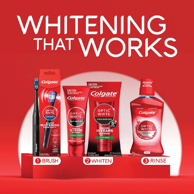 Colgate Optic White Mouthwash Freshmint 500ml, , hi-res