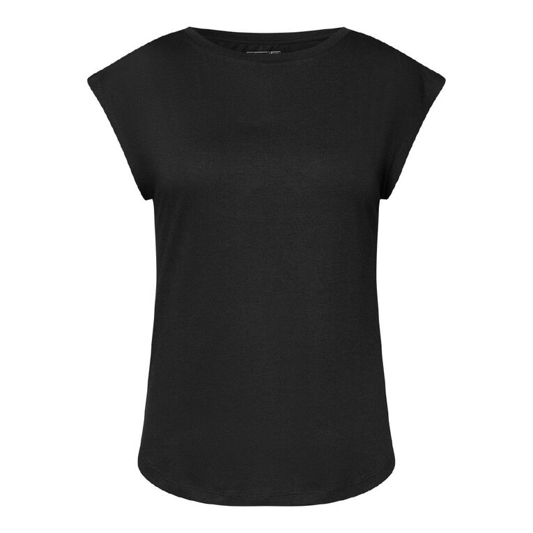 Active Intent Women's Crew Neck Tee, Black, hi-res