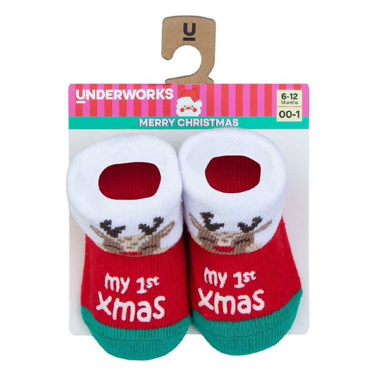 Underworks Infants' Christmas Tot Bubble 1 Pack, Red, hi-res