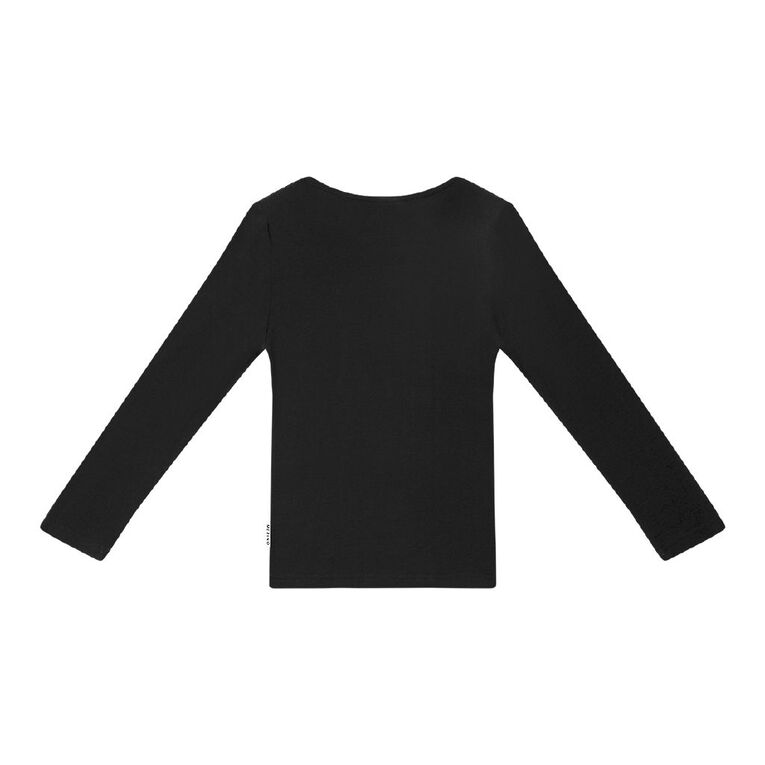 H&H Kids' Merino Thermal Long Sleeve Top, Black, hi-res