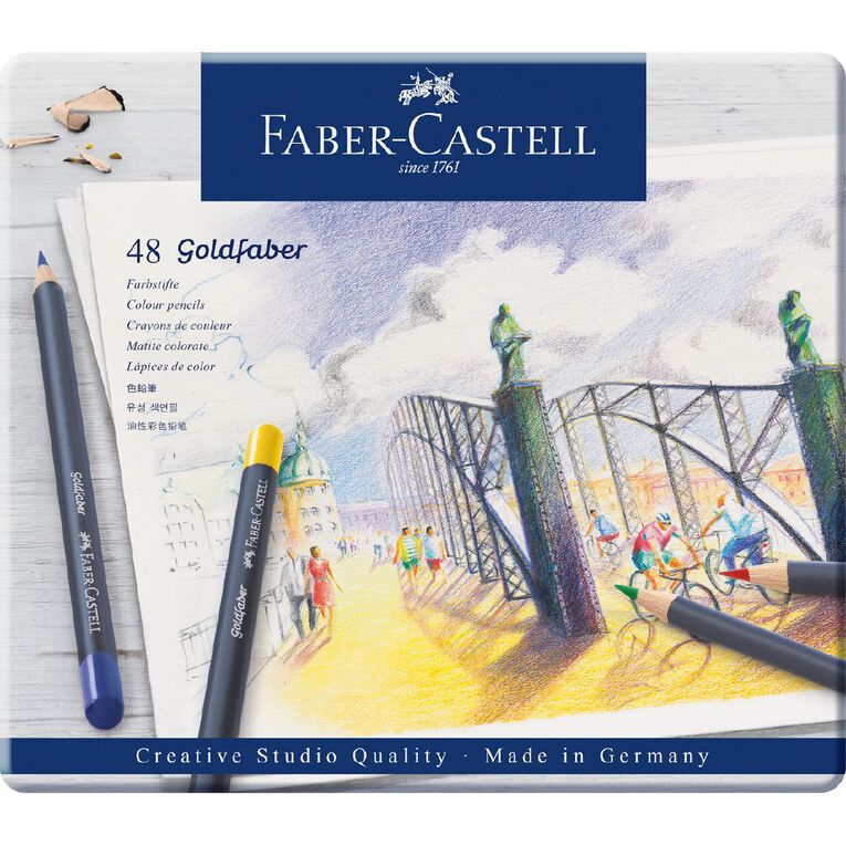 Faber-Castell Goldfaber Colour Pencils Tin of 48, , hi-res