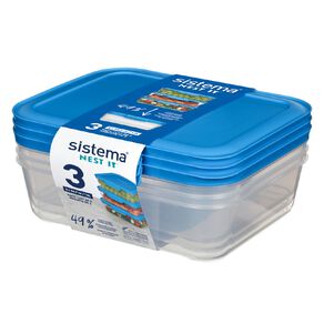 Sistema Nest It Meal Prep 1.5L 3 Pack