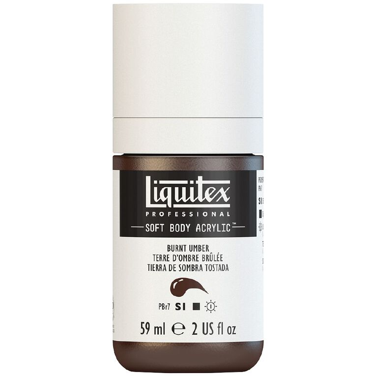 Liquitex Soft S1 Body Acrylic Paint Burnt Umber, , hi-res