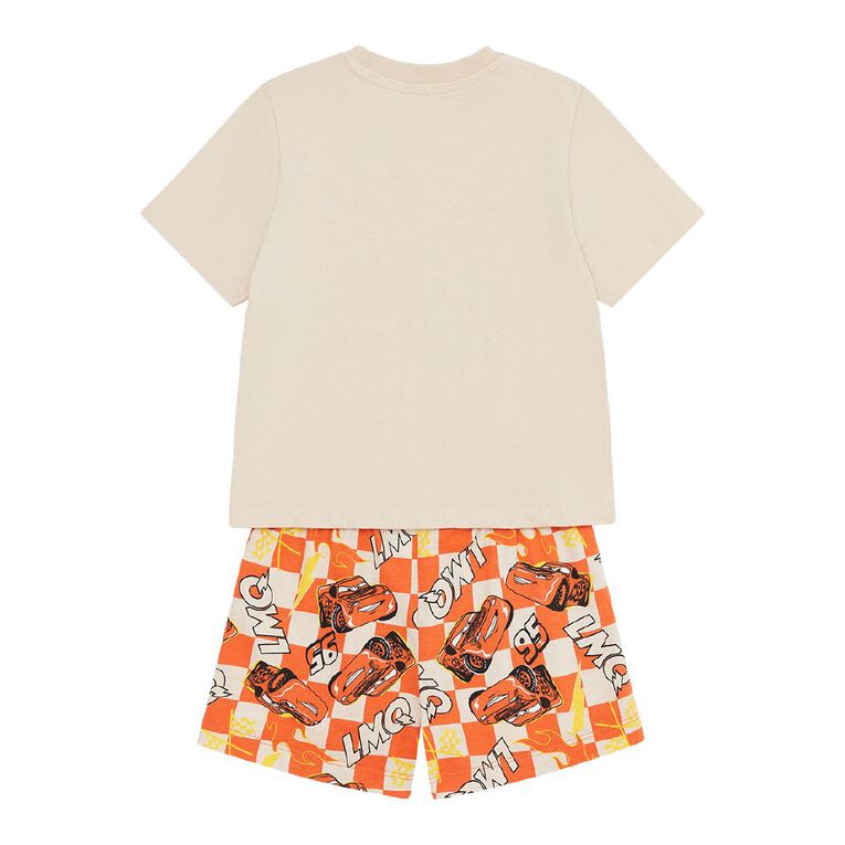 Cars Boys' Tee and Short Pyjama Set, Orange Mid, hi-res