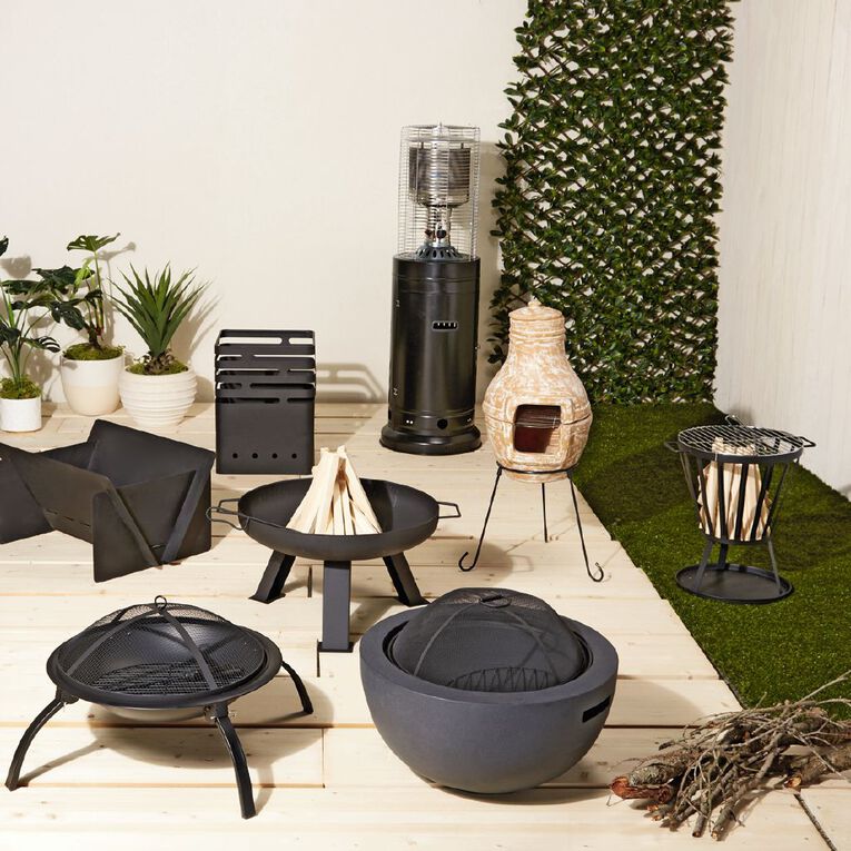 Living & Co Fire Pit with Grill 56cm, , hi-res