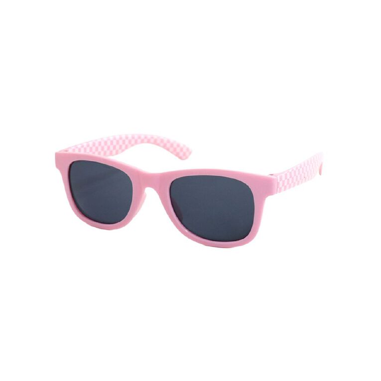 H&H Kids' Checkered Sunglasses Pink and White, , hi-res