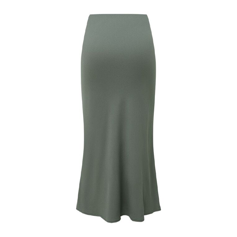 H&H Women's Bias Cut Skirt, Green Dark, hi-res