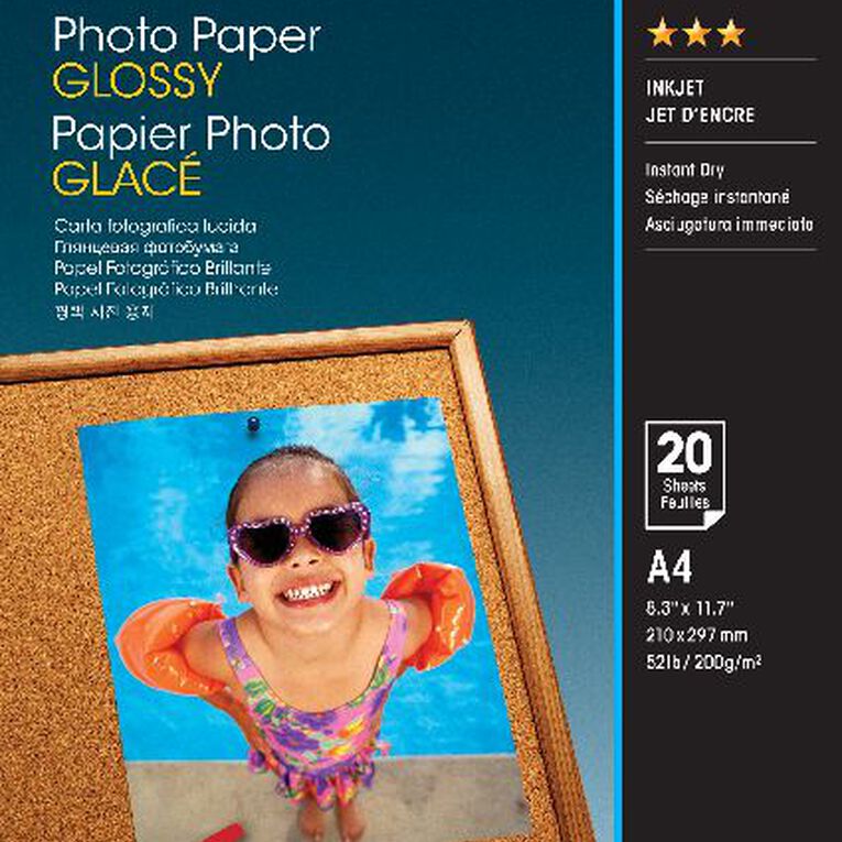 Epson Photo Paper So42538 Glossy 200gsm A4 20 Pack, , hi-res