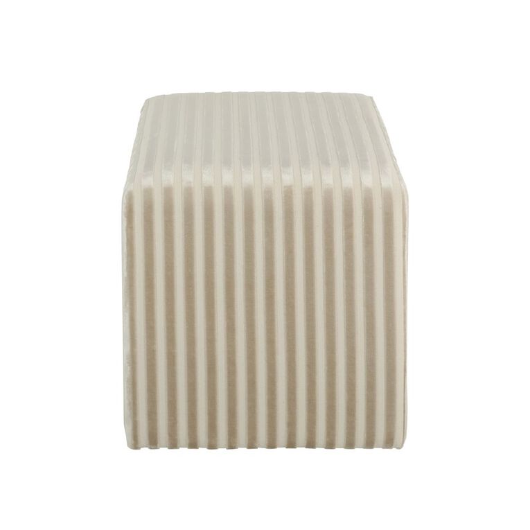 Living & Co Striped Ottoman, , hi-res