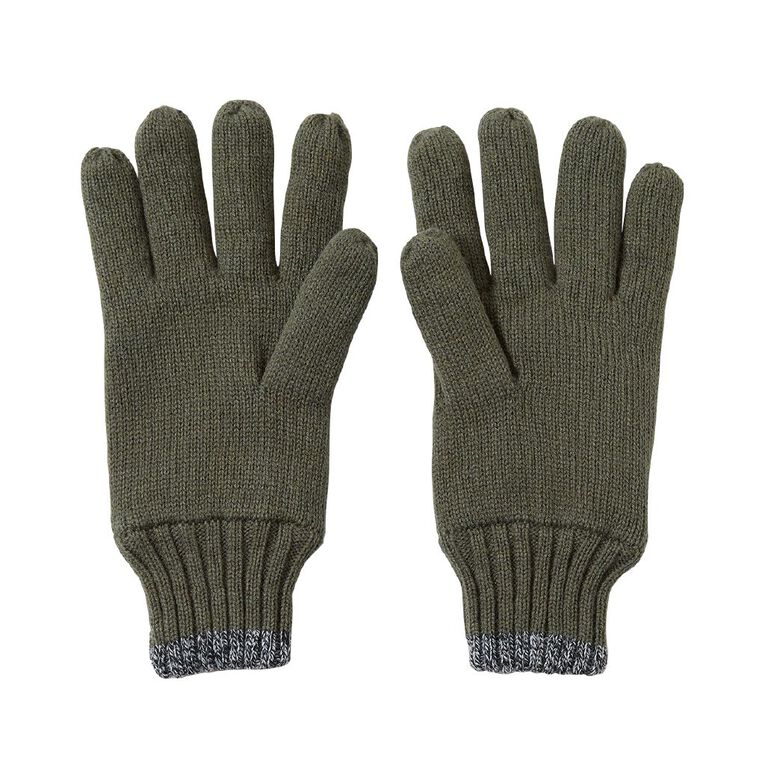 Rivet Men's Half Finger Stripe Gloves, Green Dark, hi-res