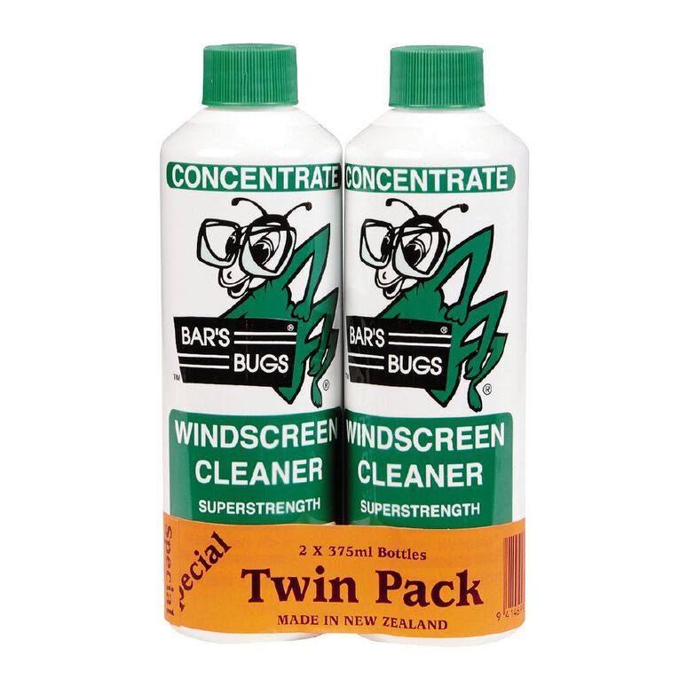 Bar's Bugs Concentrate Windscreen Cleaner 375ml 2 Pack The Warehouse