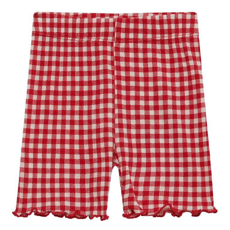 Young Original Toddler Printed Rib Bike Shorts, Red Mid, hi-res