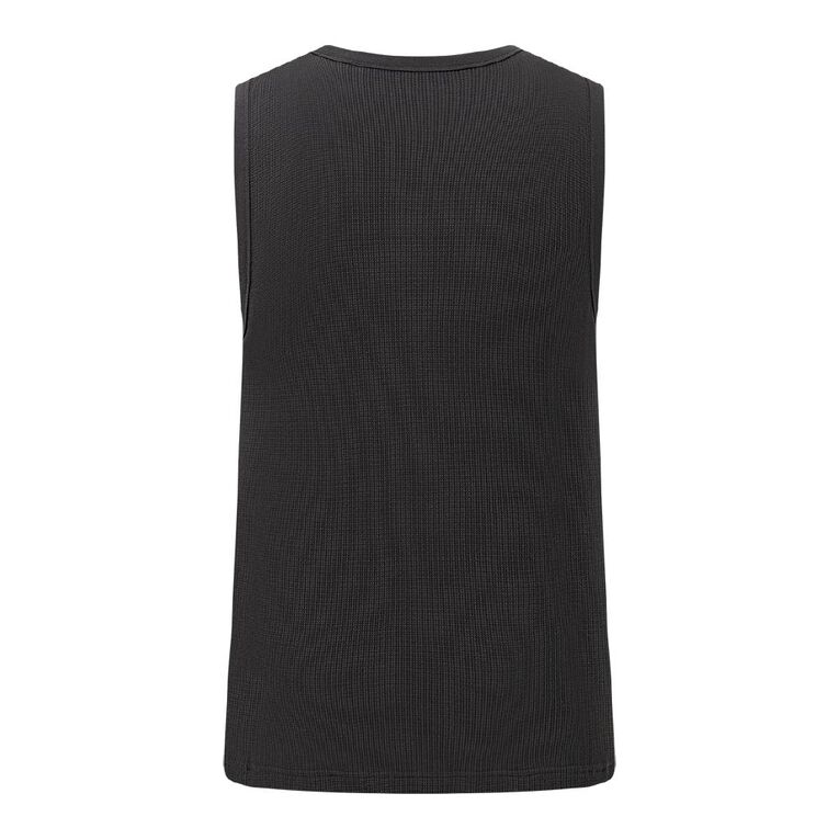 Garage Men's Waffle Singlet, Grey Dark, hi-res