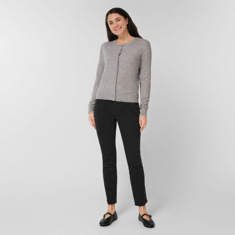 H&H Women's Mid Rise Slim Skinny Jeans, Black, hi-res
