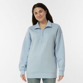 H&H Women's Long Sleeve Oversized BF 1/4 Zip