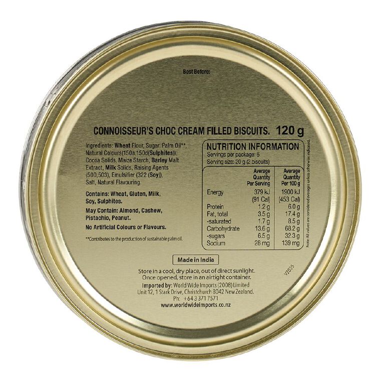 Connoisseurs Christmas Kiwiana Design Tins with Chocolate Cream Biscuits, , hi-res