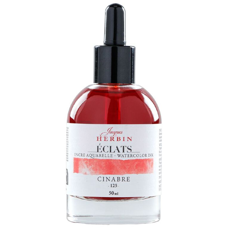 Jacques Herbin Eclats Watercolour Ink 125 Vermilion 50ml, , hi-res