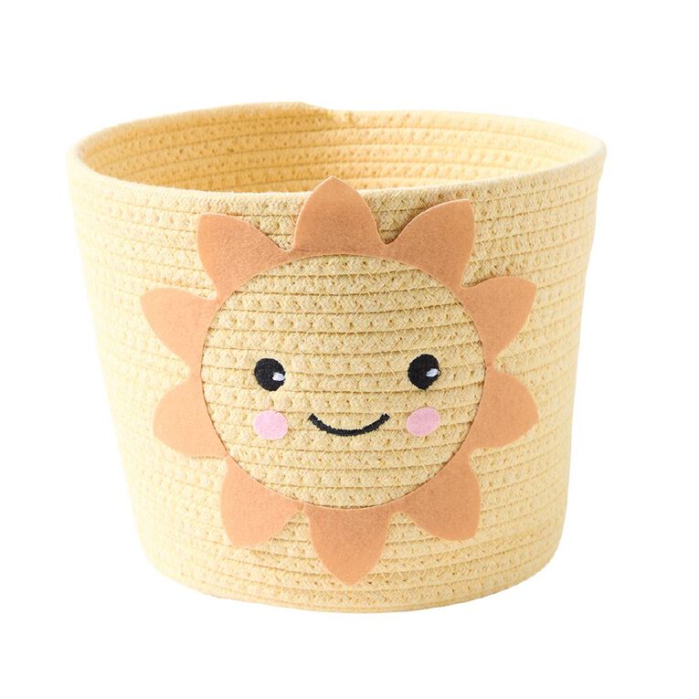 Living & Co Kids Cotton Rope Blend Basket Sunshine Yellow, , hi-res