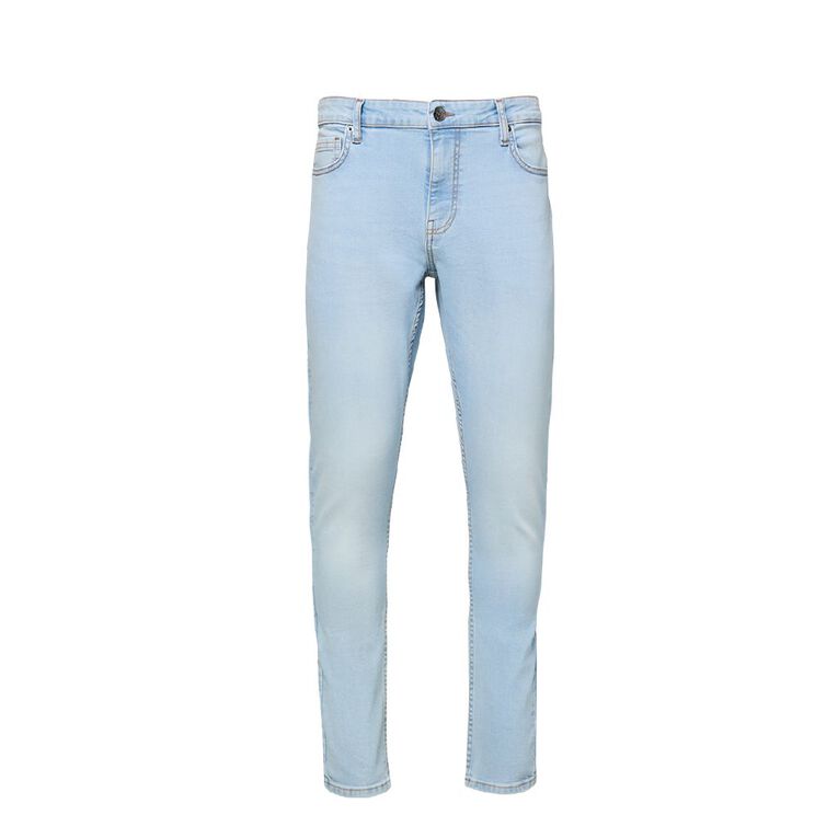 H&H Men's Skinny Fit Jeans, Denim Light, hi-res