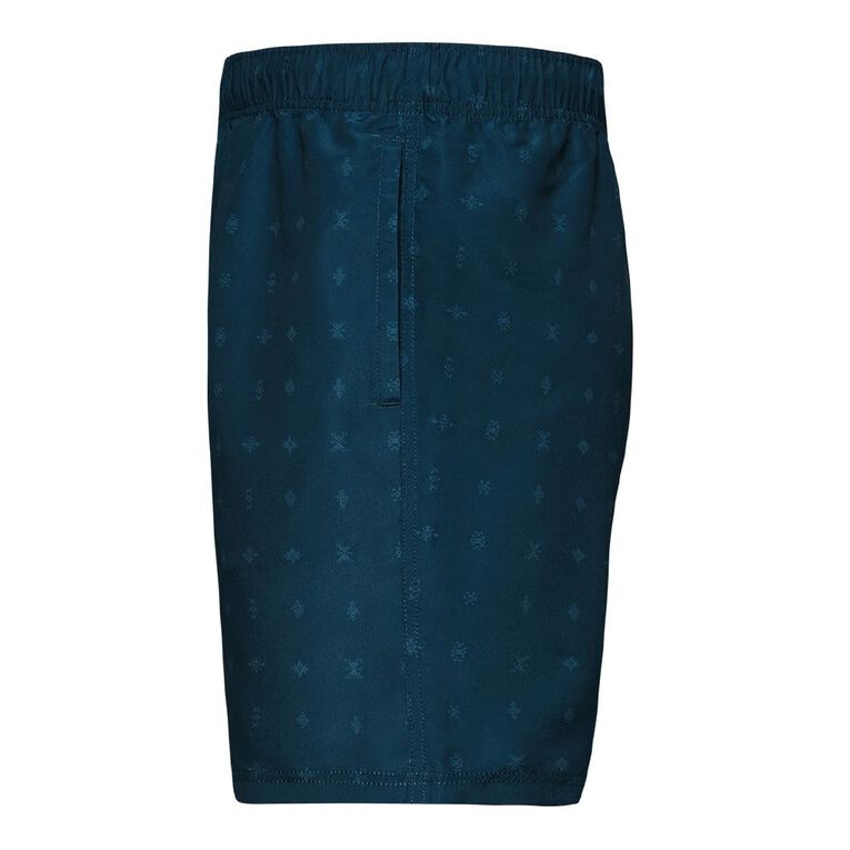 H&H Swim Men's Basic Printed Boardshorts, Blue Dark, hi-res