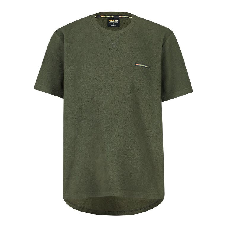 Back Country Adults' Solid Fleece Short Sleeve Tee, Green, hi-res