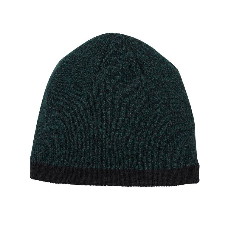 H&H Men's Spacedyed Lined Beanies, Green Dark, hi-res