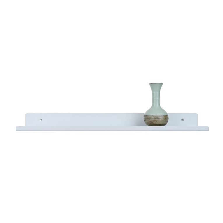 Living & Co Low Back Picture Shelf White, , hi-res