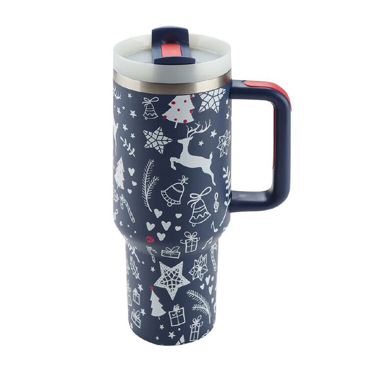 Seymours Limited Edition Christmas Cup with Straw Assorted 1.2L, , hi-res