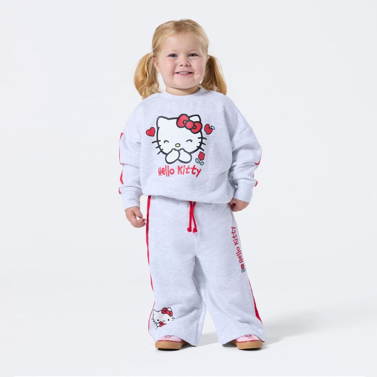 Hello Kitty Toddler Wide Leg Trackpants, Grey Light, hi-res