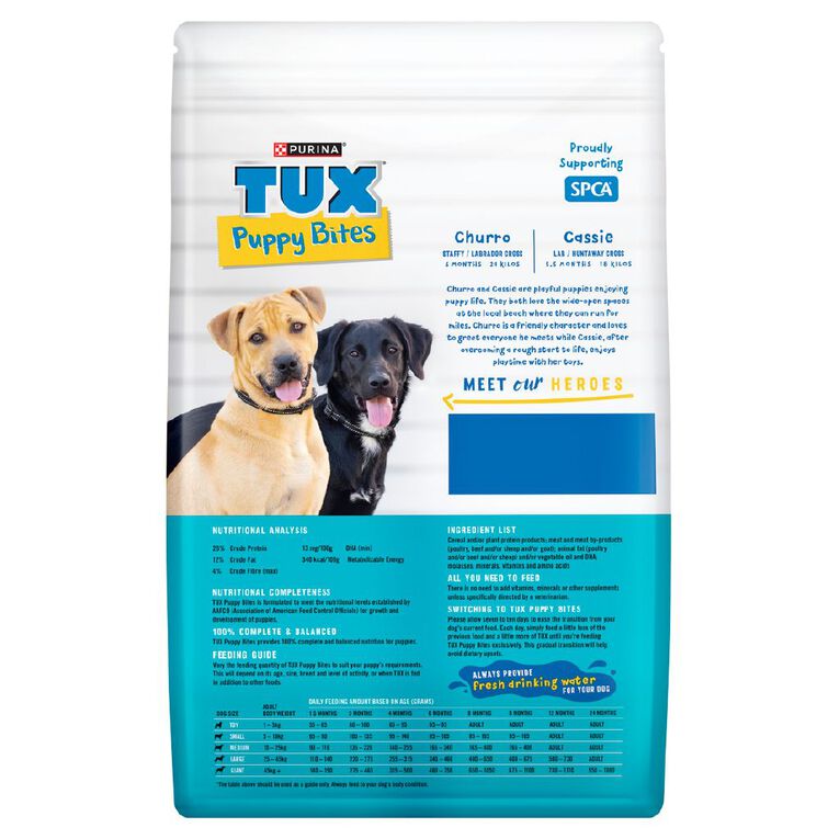 TUX Puppy Bites Chicken & Beef Dry Dog Food 2.5kg, , hi-res