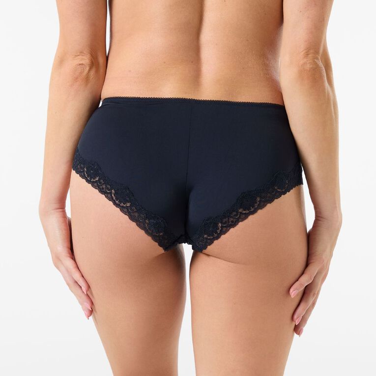 H&H Women's Florence Boyleg Briefs, Black, hi-res