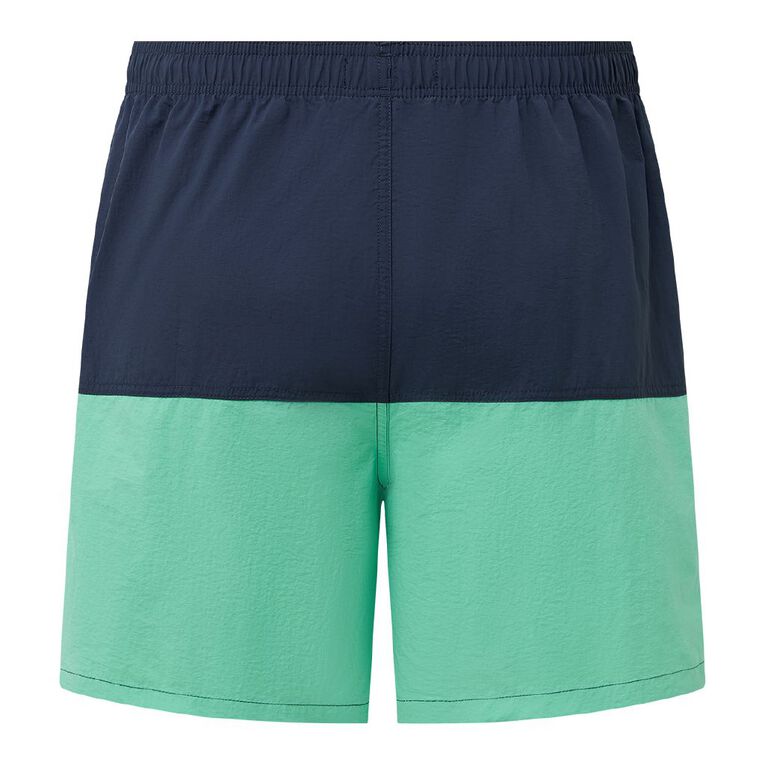 H&H Men's Nylon Spliced Boardshorts, Blue/Aqua, hi-res