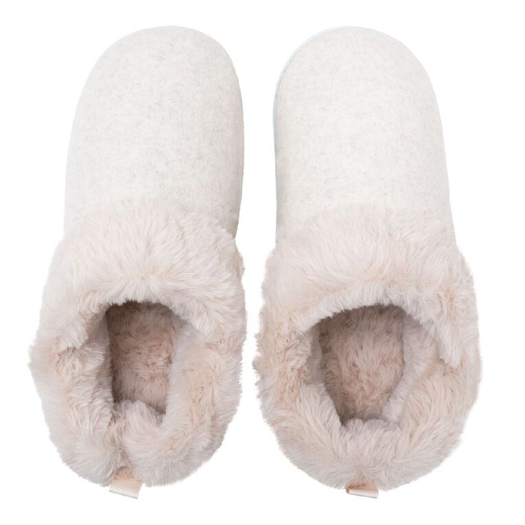 H&H Women's Recycled Memory Slippers, Cream, hi-res
