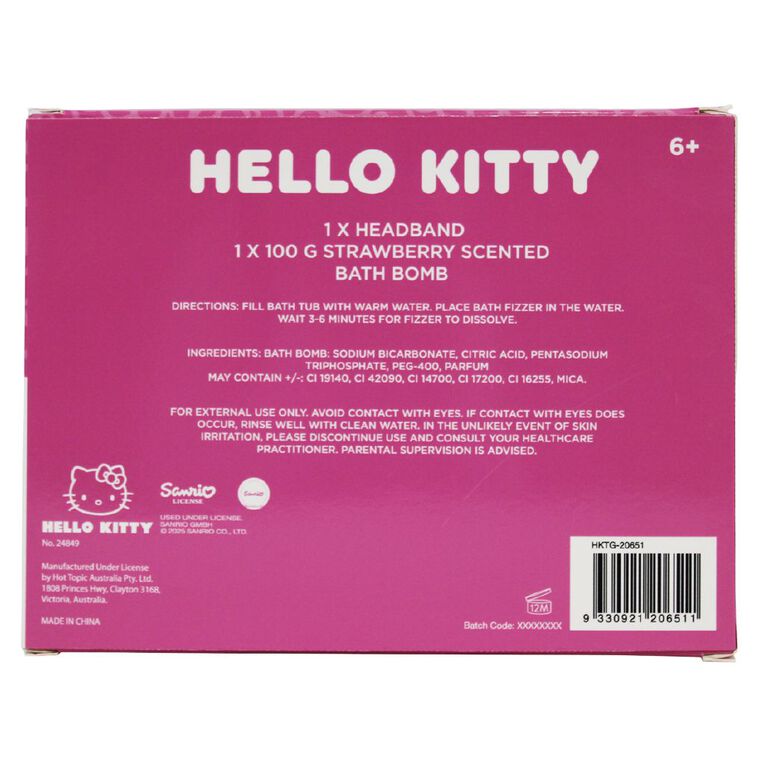 Hello Kitty Bath Fizzer and Headband Set, , hi-res