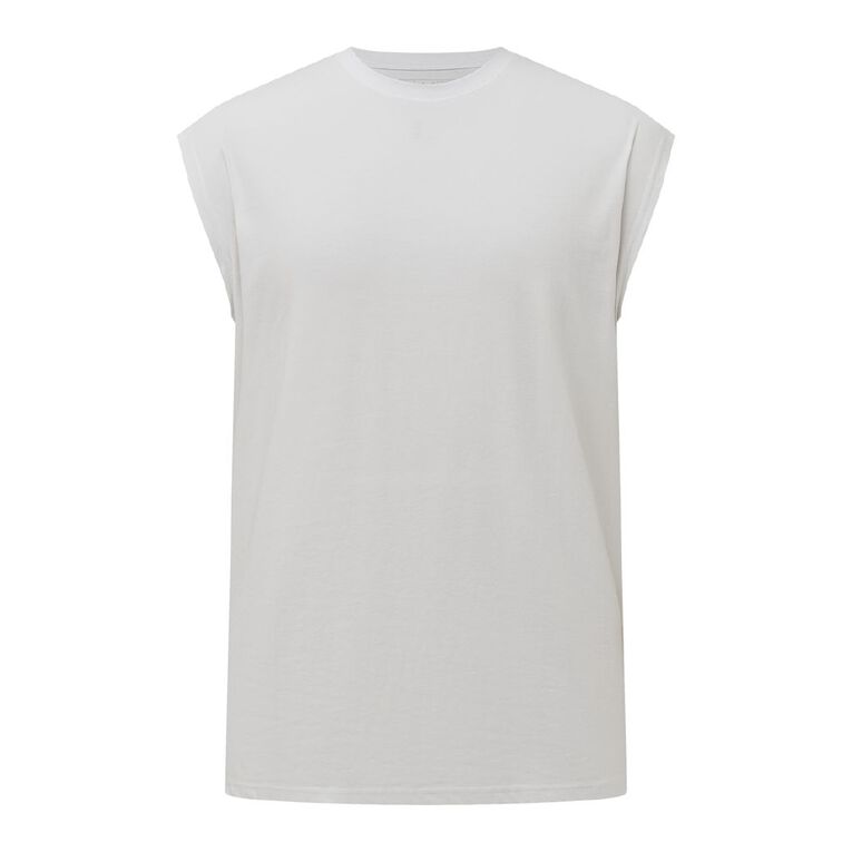 Active Intent Men's Hybrid Tank, White, hi-res