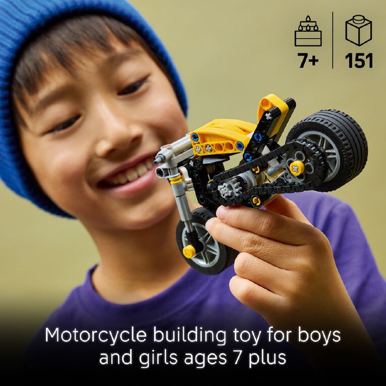LEGO Technic Yellow Motorcycle 42225, , hi-res