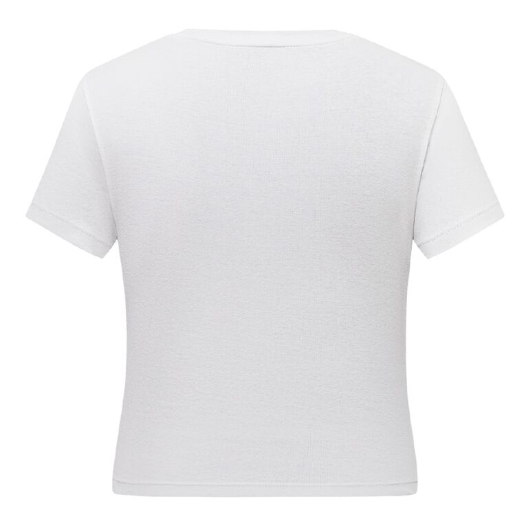 H&H Women's Santa Baby Rib Tee, White, hi-res