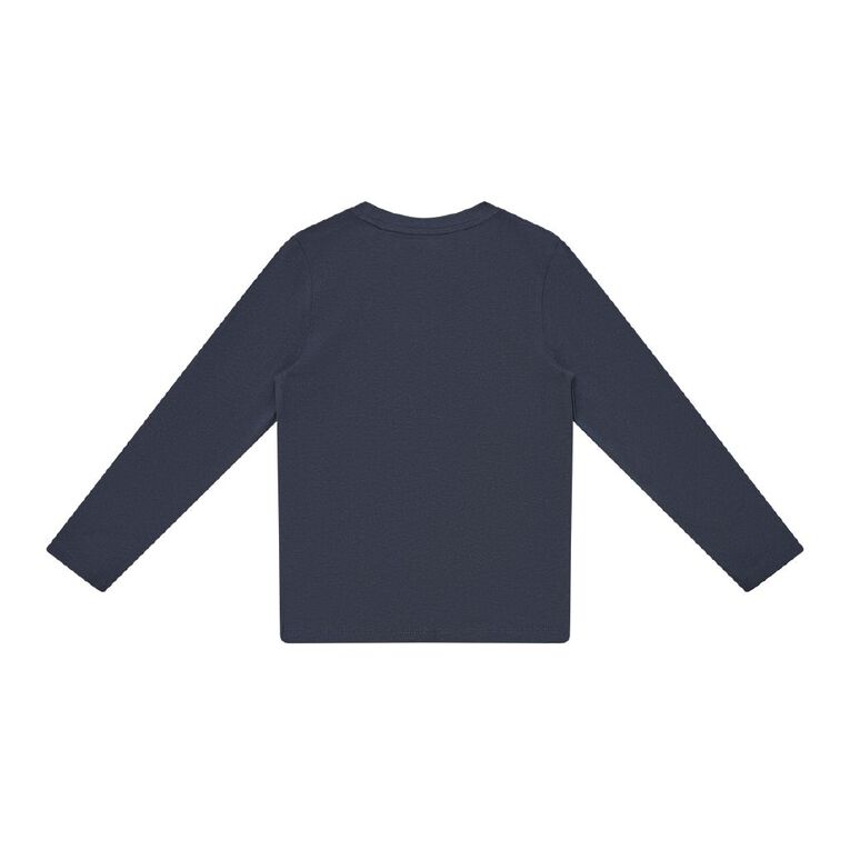 Young Original Print Long Sleeve Tee, Grey Dark HERO, hi-res